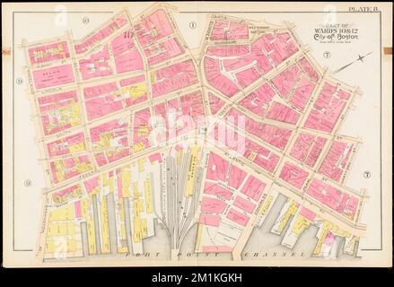 Atlas of the city of Boston : city proper and Roxbury : plate 8 , Boston Mass., Maps, Real property, Massachusetts, Boston, Maps, Landowners, Massachusetts, Boston, Maps Norman B. Leventhal Map Center Collection Stock Photo