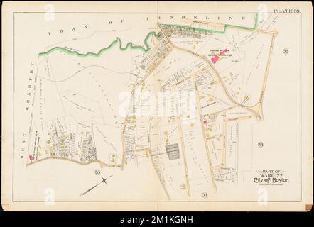 Atlas of the city of Boston : city proper and Roxbury : plate 39 , Boston Mass., Maps, Real property, Massachusetts, Boston, Maps, Landowners, Massachusetts, Boston, Maps Norman B. Leventhal Map Center Collection Stock Photo