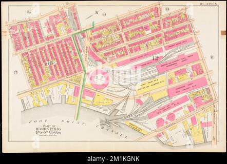 Atlas of the city of Boston : city proper and Roxbury : plate 9 , Boston Mass., Maps, Real property, Massachusetts, Boston, Maps, Landowners, Massachusetts, Boston, Maps Norman B. Leventhal Map Center Collection Stock Photo