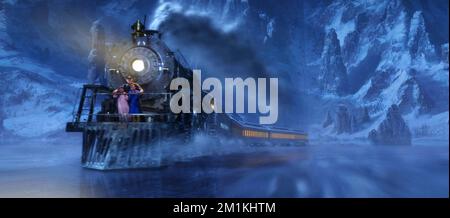 The Polar Express  Train scene Stock Photo