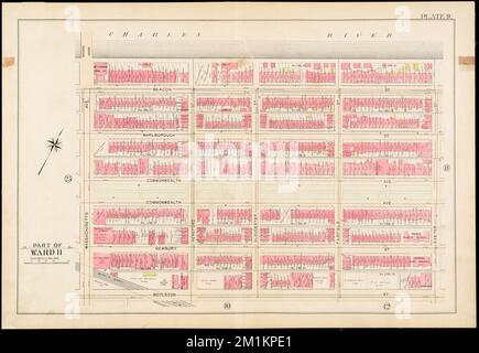 Atlas of the city of Boston, Boston proper and Roxbury : plate 9 , Boston Mass., Maps, Real property, Massachusetts, Boston, Maps, Landowners, Massachusetts, Boston, Maps Norman B. Leventhal Map Center Collection Stock Photo