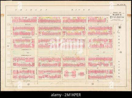 Atlas of the city of Boston, Boston proper and Roxbury : plate 8 , Boston Mass., Maps, Real property, Massachusetts, Boston, Maps, Landowners, Massachusetts, Boston, Maps Norman B. Leventhal Map Center Collection Stock Photo