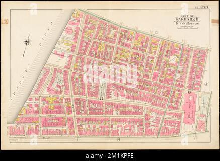 Atlas of the city of Boston, Boston proper and Roxbury : plate 7 , Boston Mass., Maps, Real property, Massachusetts, Boston, Maps, Landowners, Massachusetts, Boston, Maps Norman B. Leventhal Map Center Collection Stock Photo