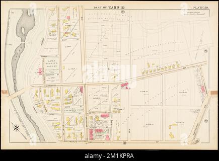 Atlas of the city of Boston, Boston proper and Roxbury : plate 29 , Boston Mass., Maps, Real property, Massachusetts, Boston, Maps, Landowners, Massachusetts, Boston, Maps, Roxbury Boston, Mass., Maps Norman B. Leventhal Map Center Collection Stock Photo