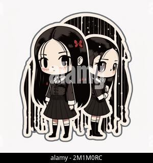 Wednesday Addams Socially Distant | Sticker