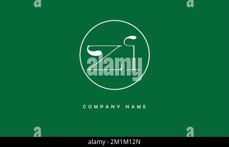 ZI, IZ Abstract Letters Logo Monogram Stock Vector