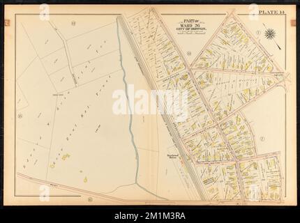 Atlas of the city of Boston, ward 26, Hyde Park : plate 14 , Boston Mass., Maps, Real property, Massachusetts, Boston, Maps, Landowners, Massachusetts, Boston, Maps, Hyde Park Boston, Mass., Maps Norman B. Leventhal Map Center Collection Stock Photo