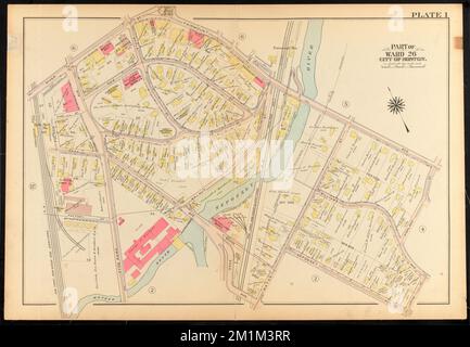 Atlas of the city of Boston, ward 26, Hyde Park : plate 1 , Boston Mass., Maps, Real property, Massachusetts, Boston, Maps, Landowners, Massachusetts, Boston, Maps, Hyde Park Boston, Mass., Maps Norman B. Leventhal Map Center Collection Stock Photo