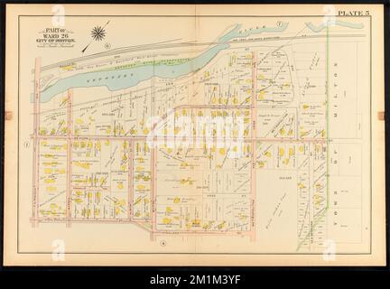 Atlas of the city of Boston, ward 26, Hyde Park : plate 5 , Boston Mass., Maps, Real property, Massachusetts, Boston, Maps, Landowners, Massachusetts, Boston, Maps, Hyde Park Boston, Mass., Maps Norman B. Leventhal Map Center Collection Stock Photo