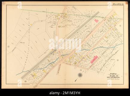 Atlas of the city of Boston, ward 26, Hyde Park : plate 13 , Boston Mass., Maps, Real property, Massachusetts, Boston, Maps, Landowners, Massachusetts, Boston, Maps, Hyde Park Boston, Mass., Maps Norman B. Leventhal Map Center Collection Stock Photo