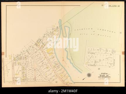 Atlas of the city of Boston, ward 26, Hyde Park : plate 21 , Boston Mass., Maps, Real property, Massachusetts, Boston, Maps, Landowners, Massachusetts, Boston, Maps, Hyde Park Boston, Mass., Maps Norman B. Leventhal Map Center Collection Stock Photo