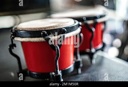 Drums in recording studio Stock Photo