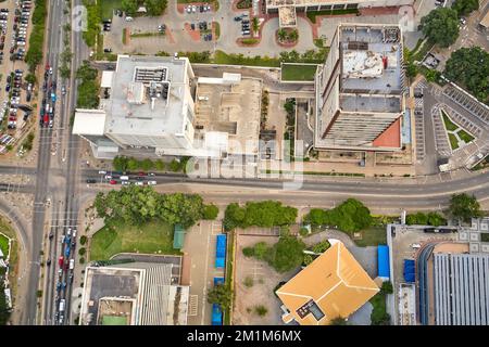 aerial of City centre in Accra, Ghana Stock Photo