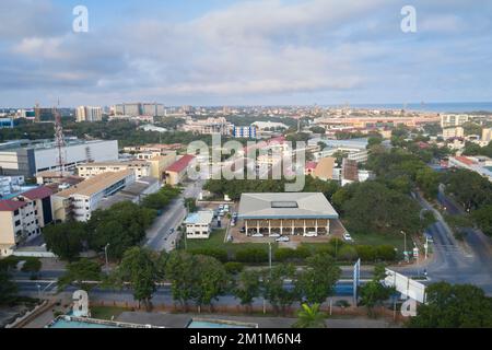 aerial of City centre in Accra, Ghana Stock Photo