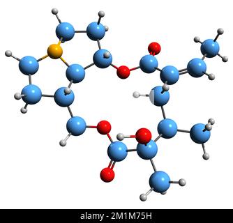 3D image of Papaverine skeletal formula - molecular chemical structure ...