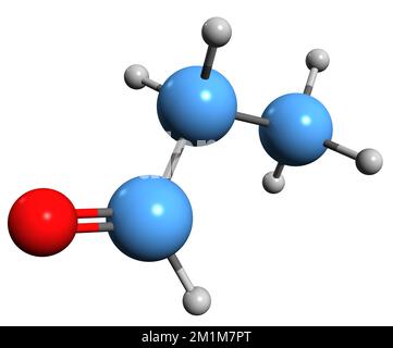 aldehyde functional group molecule atom formula isolated on white ...