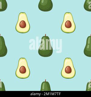 Avocado vector pattern Stock Vector