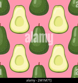 Avocado vector pattern Stock Vector