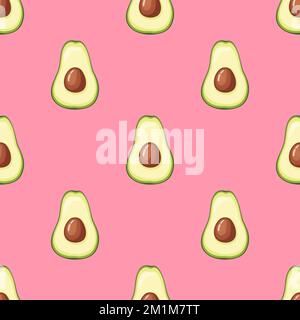Avocado vector pattern Stock Vector