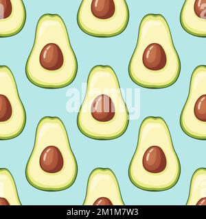 Avocado vector pattern Stock Vector