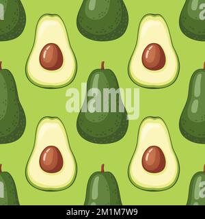 Avocado vector pattern Stock Vector