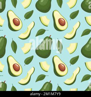 Avocado vector pattern Stock Vector