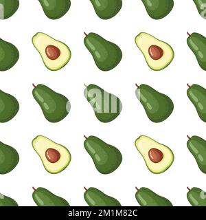 Avocado vector pattern Stock Vector