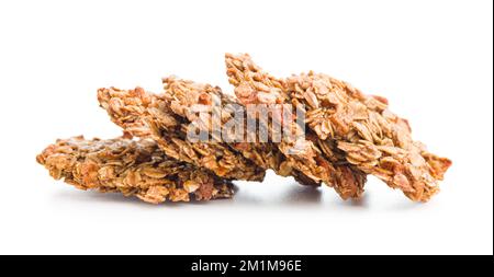 Oatmeal cookies isolated on the white background. Stock Photo