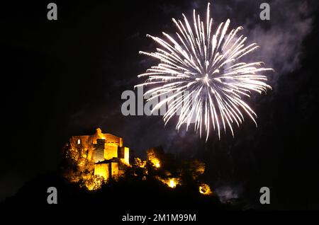 Landscape Rossena Castle, Reggio Emilia Italy Stock Photo