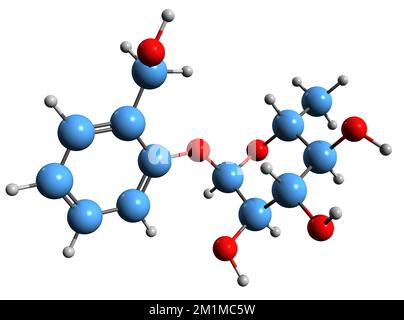 3D image of Salicylaldehyde skeletal formula - molecular chemical ...