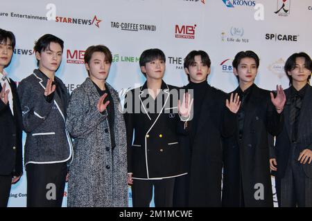 Nagoya, Japan. 13th Dec, 2022. K-pop group SEVENTEEN attend the red carpet event for '2022 AAA(Asia Artist Awards)' in Nagoya, Aichi-Prefecture, Japan on Tuesday, December 13, 2022. Photo by Keizo Mori/UPI Credit: UPI/Alamy Live News Stock Photo