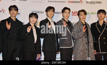 Nagoya, Japan. 13th Dec, 2022. K-pop group SEVENTEEN attend the red carpet event for '2022 AAA(Asia Artist Awards)' in Nagoya, Aichi-Prefecture, Japan on Tuesday, December 13, 2022. Photo by Keizo Mori/UPI Credit: UPI/Alamy Live News Stock Photo