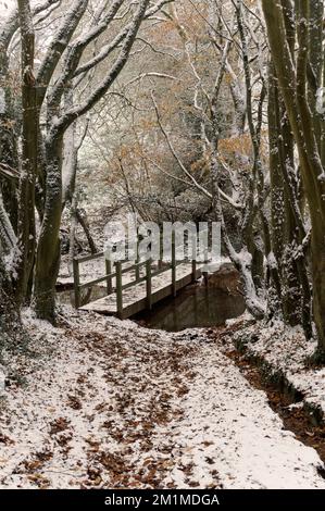 Snow in Haycombe Bath Stock Photo