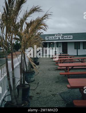 Memory Motel vintage sign, Montauk, New York Stock Photo