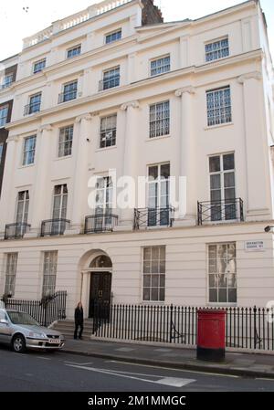 Typical building, Bryanston Square, Marylebone, London, UK. Marylebone is a district in the West End of London, in the City of Westminster. Stock Photo