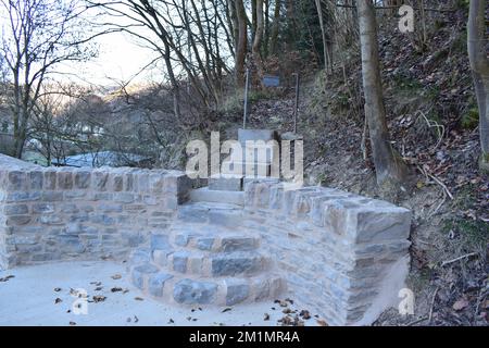 new stairs to an old path Stock Photo