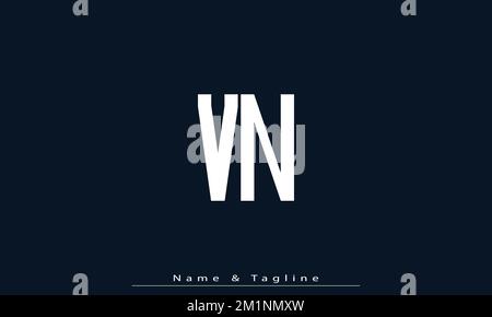 Alphabet letters Initials Monogram logo VN , NV Stock Vector
