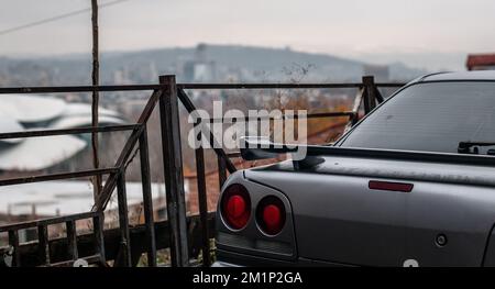 nice back of a sky line with a skyline behind Stock Photo