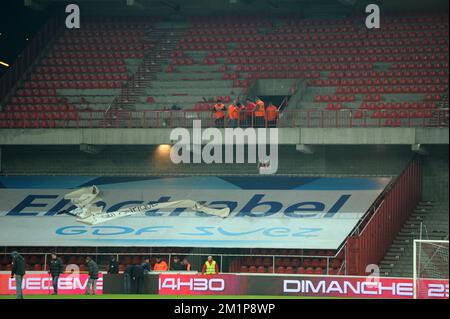 20121207 - LIEGE, BELGIUM: Illustration picture shows Sclessin after the Jupiler Pro League match between Standard and Charleroi, in Liege, Friday 07 December 2012, on day 19 of the Belgian soccer championship. BELGA PHOTO YORICK JANSENS Stock Photo