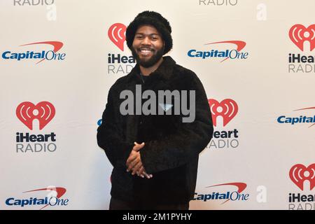 Khalid arrives on the Red Carpet at the Q102 iHeartRadio Jingle Ball Presented By Capital One at Wells Fargo Center in Philadelphia, Pennsylvania on December 12, 2022. (Photo By Kyle Mazza/Sipa USA) Stock Photo