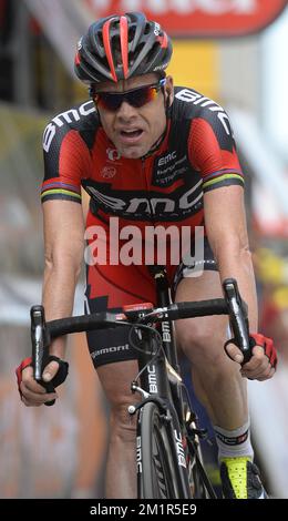 Australia's Cadel Evans of BMC Racing Team pictured during the eighth stage of the 100th edition of the Tour de France cycling race, 194km from Castres to Ax 3 Domaines, France, on Saturday 06 July 2013.  Stock Photo
