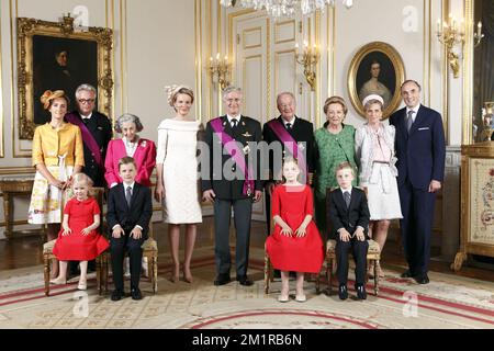 King Philippe and Queen Mathilde with their children Princess Elisabeth ...