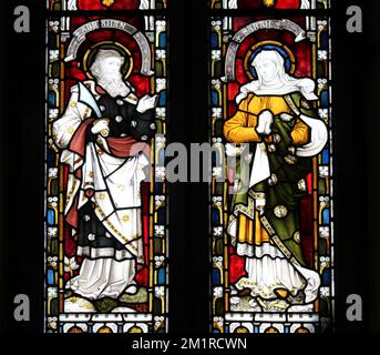 Abraham and Sarah Stained Glass Stock Photo