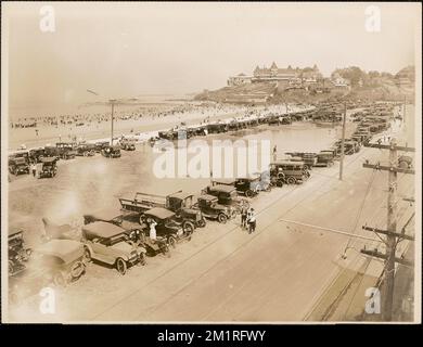 Beach and Atlantic House hotel, Nantasket , Hotels, Beaches.  Leon Abdalian Collection Stock Photo