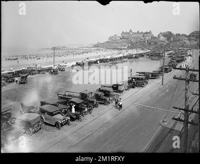 Beach and Atlantic House hotel, Nantasket , Hotels, Beaches.  Leon Abdalian Collection Stock Photo