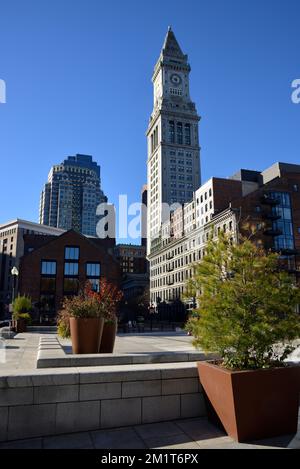 Custom House Tower, Financial District, Boston, Massachusetts, USA Stock Photo