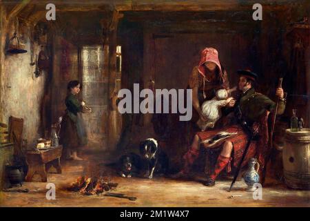 The Highland Family by Sir David Wilkie (1785-1841), oil on wood, 1824 Stock Photo