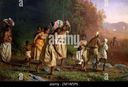 On to Liberty by the German born artist, Theodore Kaufmann (1814-1896), oil on canvas, 1867 Stock Photo