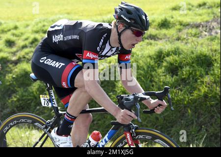 Belgian Zico Waeytens of Team Giant-Alpecin pictured during stage 3 on the fourth day of the 73rd edition of Paris-Nice cycling race, 179 km from Saint-Amand-Montrond to Saint-Pourcain-sur-Sioule, France, Wednesday 11 March 2015.  Stock Photo