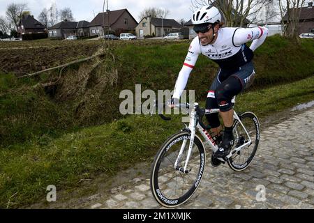 Swiss Fabian Cancellara of Trek Factory Racing wearing the yellow